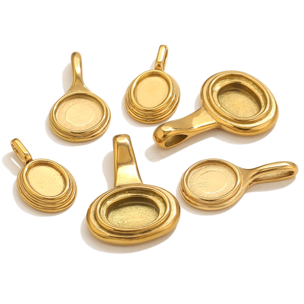 Crafting Resin - Plateaux ovales ronds en acier inoxydable,