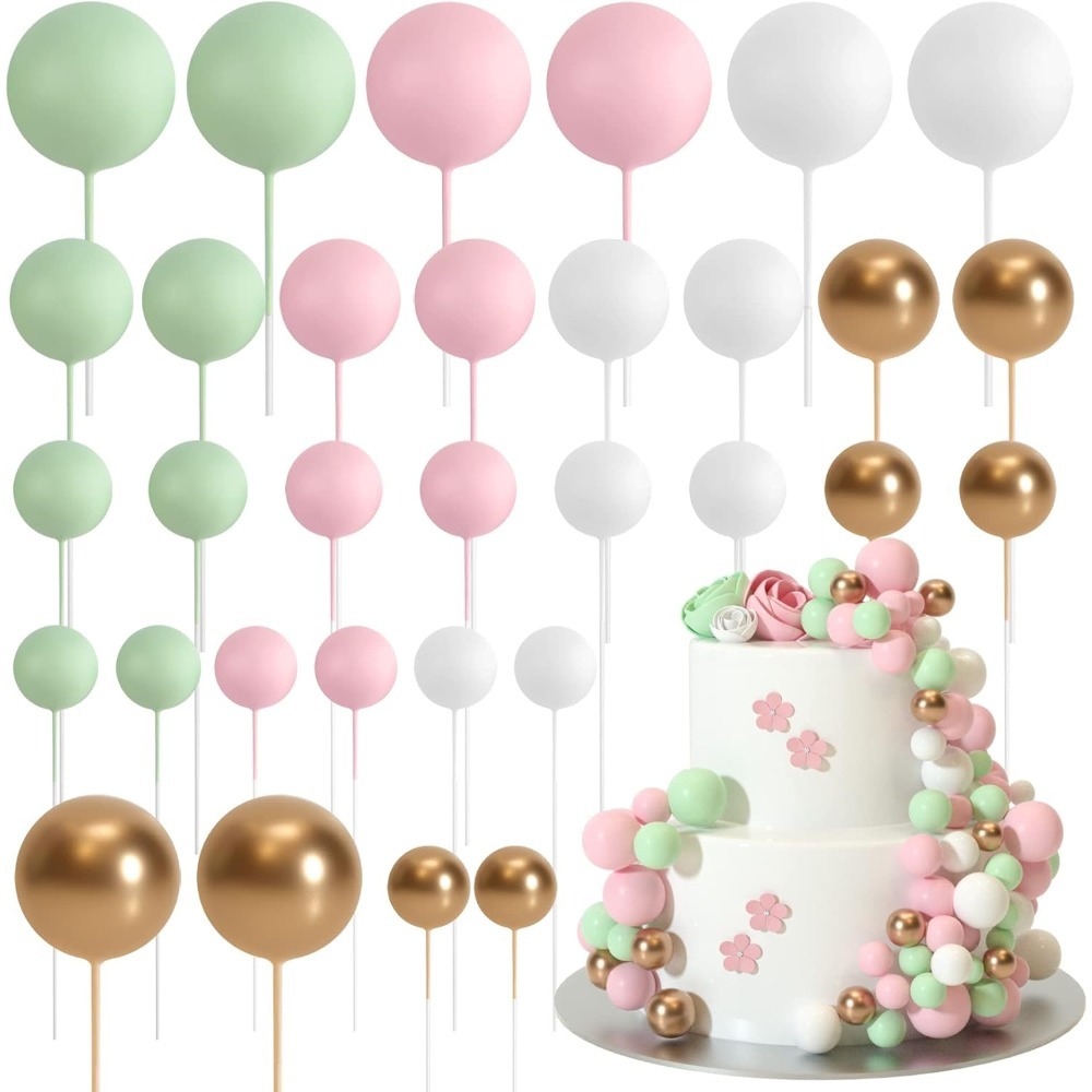 Gold Foil Flakes - 20 pièces gâteau joyeux anniversaire boule